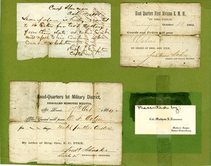 Enthält zwei Militärpässe und einen Urlaubsschein von Rien J. Compton